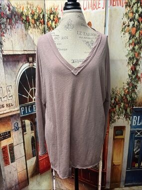 We The Free On My Mind V-Neck Top, Brown, Small